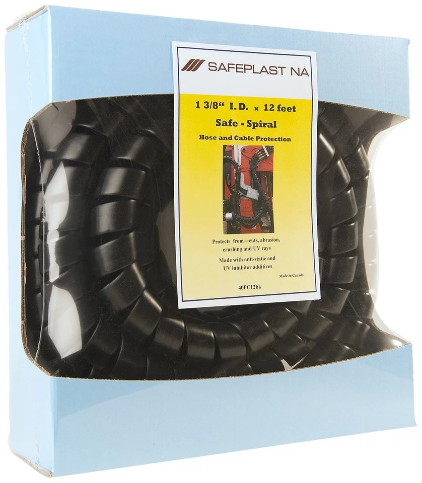 HD-PE Spiral Wrap - Hose & Cable Protector, 1.5" OD x 12' - Image 3 of 4