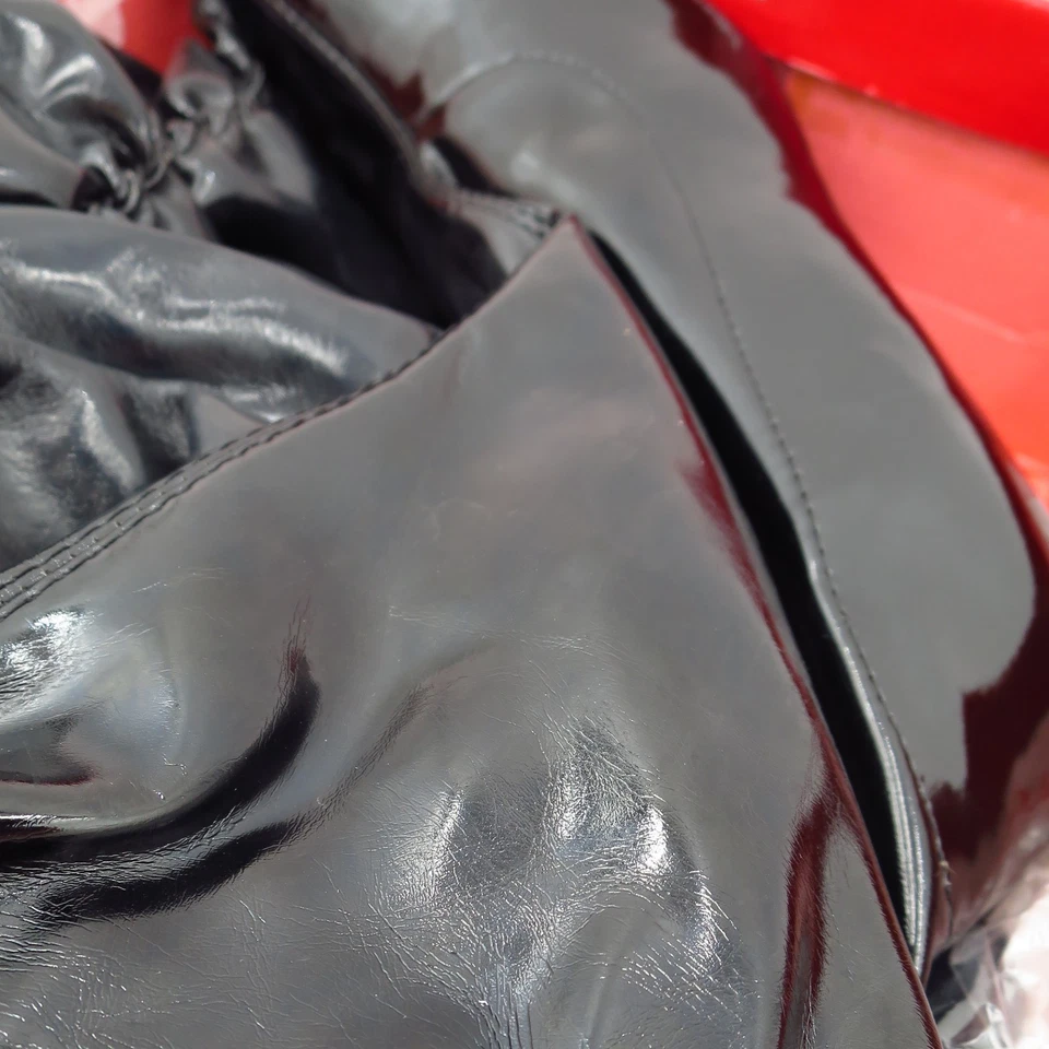 Zapatos Penthouse de Elie Lala imitación cuero elástico y charol botas hasta el muslo 9 Foto 4 de 4