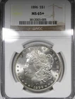 1896 Morgan Dollar NGC MS65+ PLUS Flashy $1
