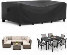 Waterproof Outdoor Patio Furniture Covers 108"L×82"W×28"H Black