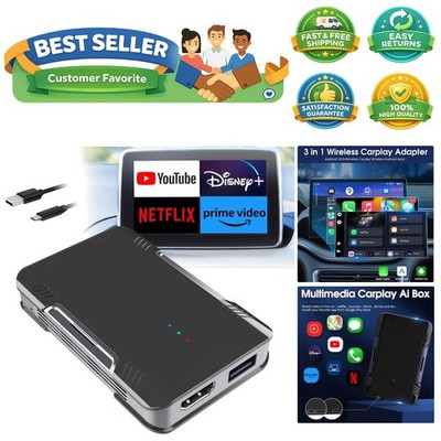 Magic CarPlay Box 3.0 Max, CarPlay AI Box Support YouTube/Netflix/Hulu etc., ...
