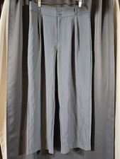 Halara Flex High Waisted Pocket Straight Leg Work Pants Size L Petite Gray