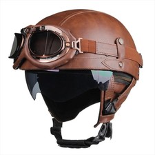 DOT Retro Open Face Half Motorcycle Motorbike Helmet Vintage