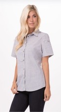 Chef s Warehouse Professional Havana Shirt Women s Gray Size Large NWT