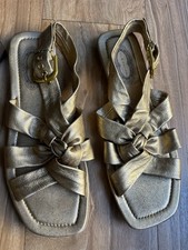 Elie Tahari Women's Taupe Leather Open-Toe Sandals, Size 38/8 Color Gold