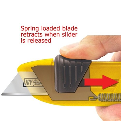 Ivy Classic 11164 Self Retracting Safety Utility Knife With 1 Blade