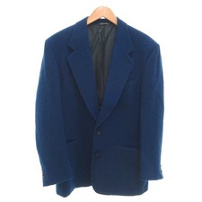 GIANFRANCO FERRE Wool 2B Tailored Jacket Blue Size 48 Fully Lined Notch Lapel