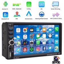 7" 2 DIN Wireless Car Stereo Radio Carplay Android Auto Touch Screen with Camera
