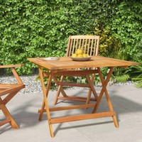 Gartentisch Klappbar 90X90X75 Cm Massivholz Akazie TerrassenmöBel