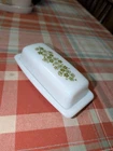 Pyrex Vintage Butter Dish Spring Blossom Lazy  Daisy Green