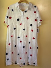 Plus SizeKINDRED USA DRESS NWT 1X ~ Red White & Blue Stars~ Party In The USA