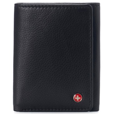 Alpine Swiss Trifold Wallet, Men's Slim Leather Wallet, RFID Blocking, Gift Box