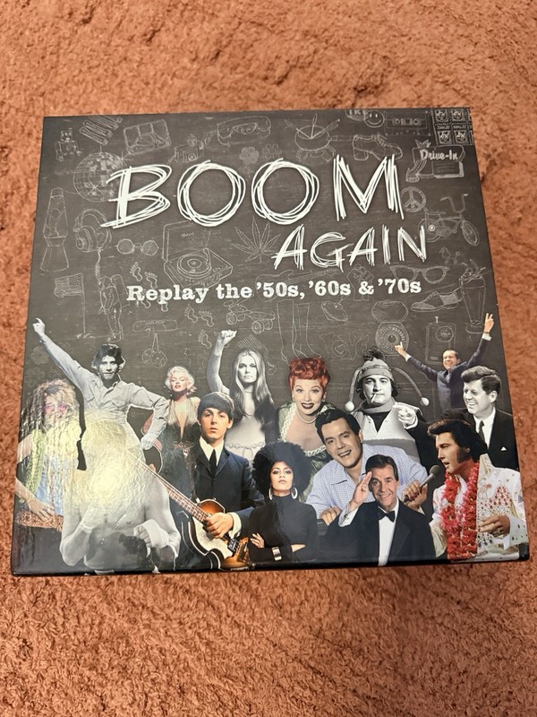 Boom Again Board Game Replay 50s 60s and 70s Music Pop Culture NEW Open Box