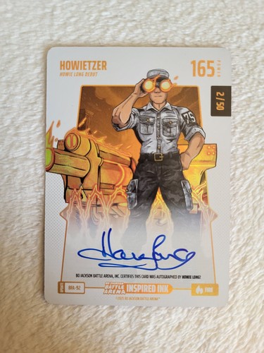 2025 Bo Jackson Battle Arena HOWIETZER Howie Long 165 Fire Auto /50 BFA-92