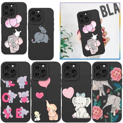 Elephant Case For iPhone 16 15 17 Pro Samsung Galaxy S26 S24 S25 TPU Phone Cover