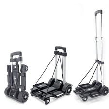Folding Hand Truck Lightweight Trolley,Small Utility Dolly cart with 4 Wheels
