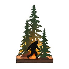 Rustic Metal Bigfoot Forest Stroll Accent Lam...