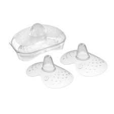 MAM Breastfeeding Nipple Shields 2 Count Clear Soft Silicone for Sore Nipples