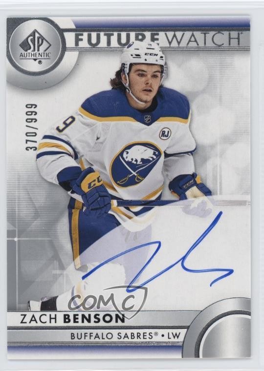2023-24 SP Authentic Future Watch 370/999 Zach Benson #158 Rookie Auto RC