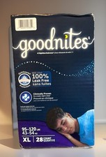 GoodNites Boys Youth Nighttime Underwear XL 95 to 120 lbs 28 Count - NEW Box