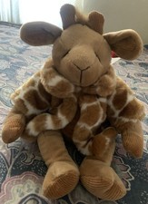 Russ Gisella Giraffe Stuffed Animal Fur Coat Sewn Eyes 16
