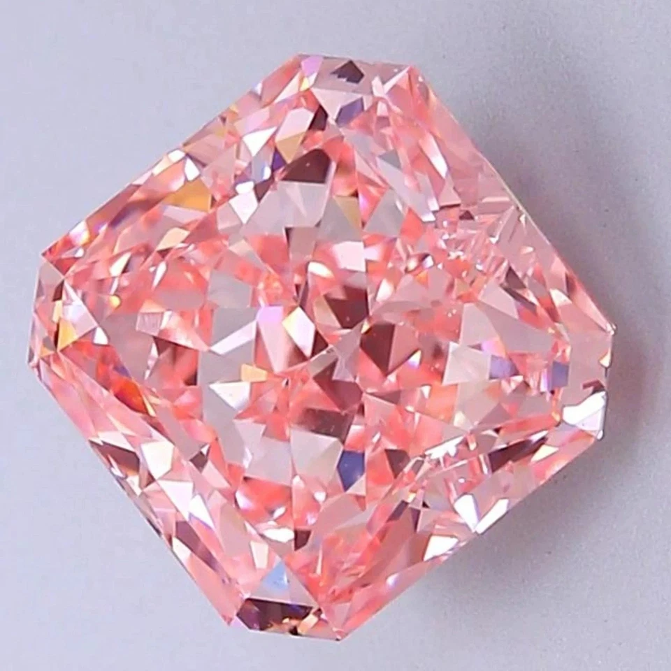 Loose Lab-Grown CVD Pink Diamond 2 Ct Asscher Cut VVS1 - F Certified Diamond AG - Image 2 of 4
