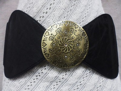 Black and Gold Ribbon Belt Black & Gold Grosgrain Ribbon D-Ring Belt - Barrons-Hunter main image 4