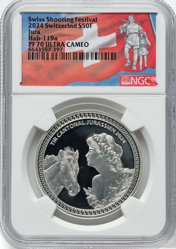 Confederation Silver Proof "Jura Shooting Festival" 2024 PR/P70 Ultra Cameo NGC