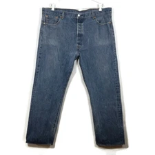 Vintage Levi's 501xx Men's Button Fly Bootcut Jeans Medium Wash Blue Size 44"x31