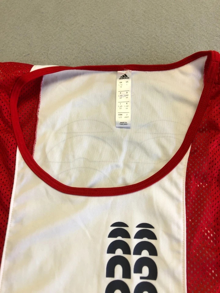 阿迪达斯衬衫男童大码 (14-16) 网眼运动服背心 — 第 2/4 张图片