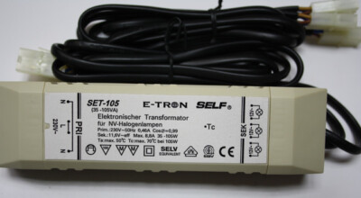 Elektronischer Transformator SET-105 Trafo 3 Ausgänge dimmbar NV Halogenlampen