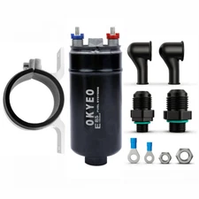 380LPH Inline External Electric High Pressure Fuel Pump w/ Mounting Bracket Kit