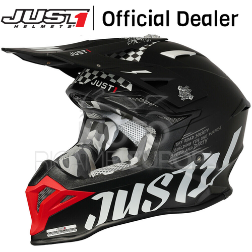 CASCO CROSS ENDURO MOTARD JUST1 J39 ROCK RED WHITE BLACK | eBay