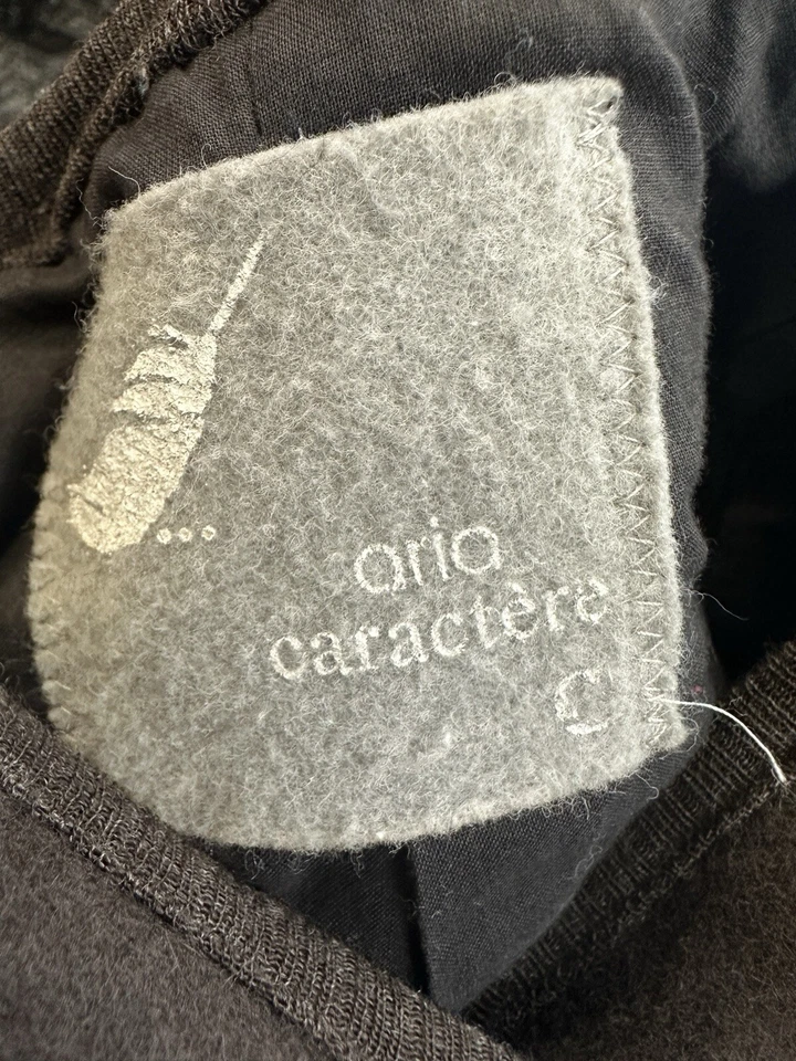 Chaqueta Aria Caractére Mujer Marrón Lana Virgen Bolsillo Talla 6 Diseño Único Foto 3 de 4