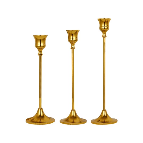 2/3pcs Candlestick Holder Iron Retro Elegant Christmas Decoration Candle Stands - Picture 2 of 11