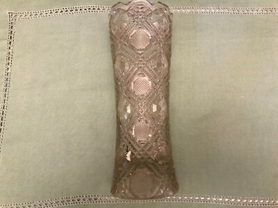 Vase Pressglas Art Deco Ur-Omas Haushalt ca 22x8 cm 20er Jahre
