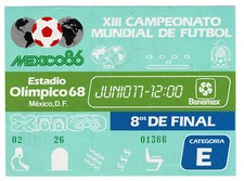 Original Ticket World Cup 1986 Italy - Frace