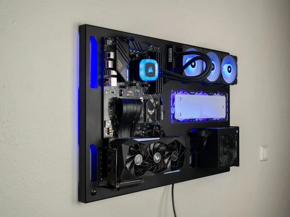 Wall Computer Case, 360mm Dual Slot Wall-Mountable PC Case, Custom Liquid Coolin - Image 4 of 4