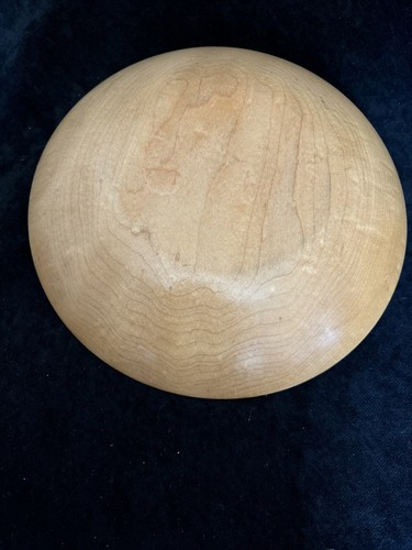 Wooden Bowl Trinket Decor Shallow Light Color 9.29”x1.75” - Picture 3 of 5