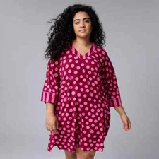 Plus Size Simply Vera Wang 3/4-Sleeve Cozy Jersey Pajama Sleepshirt Size 3X