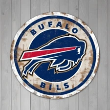 Buffalo Bills Aluminum Round Weatherproof Sign Funny