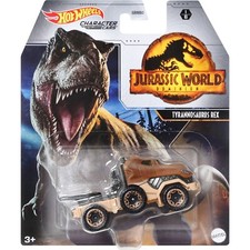 Hot Wheels Character Cars Jurassic World Tyrannosaurus Rex 1:64 Scale Diecast