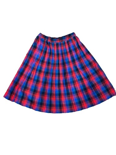 Vtg MGM Womens Size 14 Suit Black Tartan Plaid Skirt Pink Blue Pleated Secretary - Picture 11 of 13