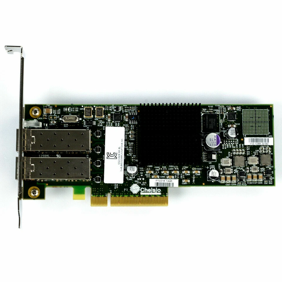 New Chelsio 10Gbps Dual Port FC/SFP PCIex8 Full Server Adapter Card CC2-N320E-SR - Image 2 of 4