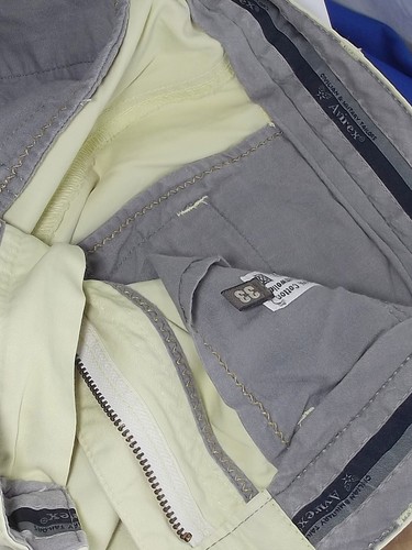 Avirex Pantalone Uomo 47 W33 Medium Giallo Pallido Chino Gamba Affusolata Cotone - Imagen 5 de 9