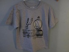 NEW-FLAW SAN ANTONIO SPURS YOUTH L LARGE 14/16 GREY ADIDAS SHIRT