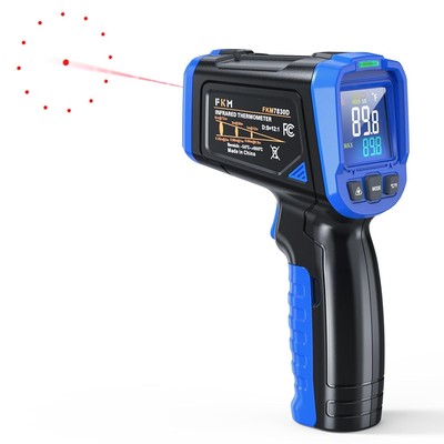 Infrared Thermometer, FKM Non-Contact Laser Temperature Gun -58°F Blue 