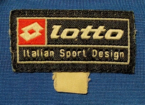 VINTAGE RARE LOTTO ITALIAN SPORT DESIGN CLASSIC BLUE / WHITE TRACK TOP 3XL ITALY - Picture 3 of 4