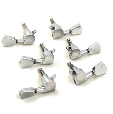 3L/3R Guitar Machine Heads Tuning Keys Tuners Head Pegs ,Chrome Sector-button