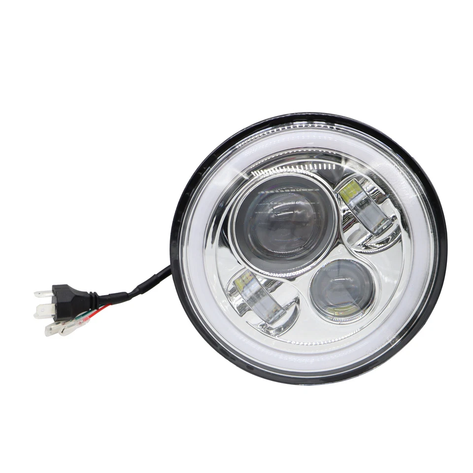 Faro proyector LED de 7 pulgadas haz alto/bajo para Harley Davidson Fatboy FLSTF EE. UU. Foto 3 de 4